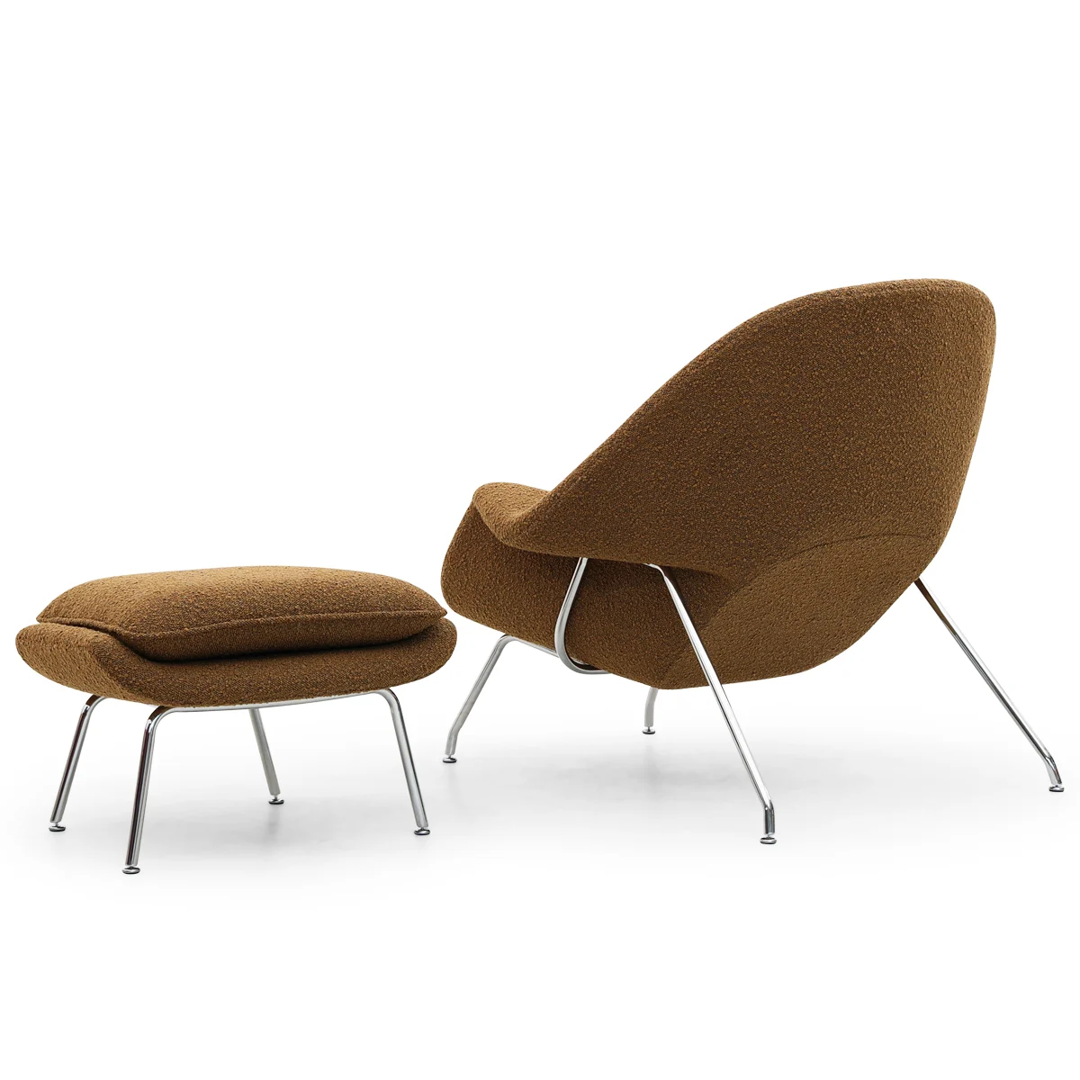 Knoll 79cm Fabric Womb Chair Black Frame Knoll Womb Rove Concepts